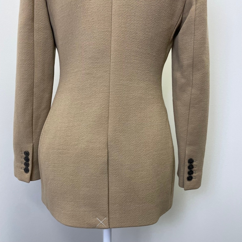 J.Crew Italian Double Cloth Wool Blazer Double Breasted Jacket 4 Camel Tan - Picture 5 of 16